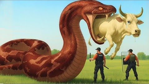 "Heroic Rescue Team Saves White Bull from Deadly Python Attack! 🐍💪"