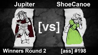 [ass] 198 - Melee Singles WR2 — Jupiter ⟮Marth⟯ vs ShoeCanoe ⟮Peach⟯