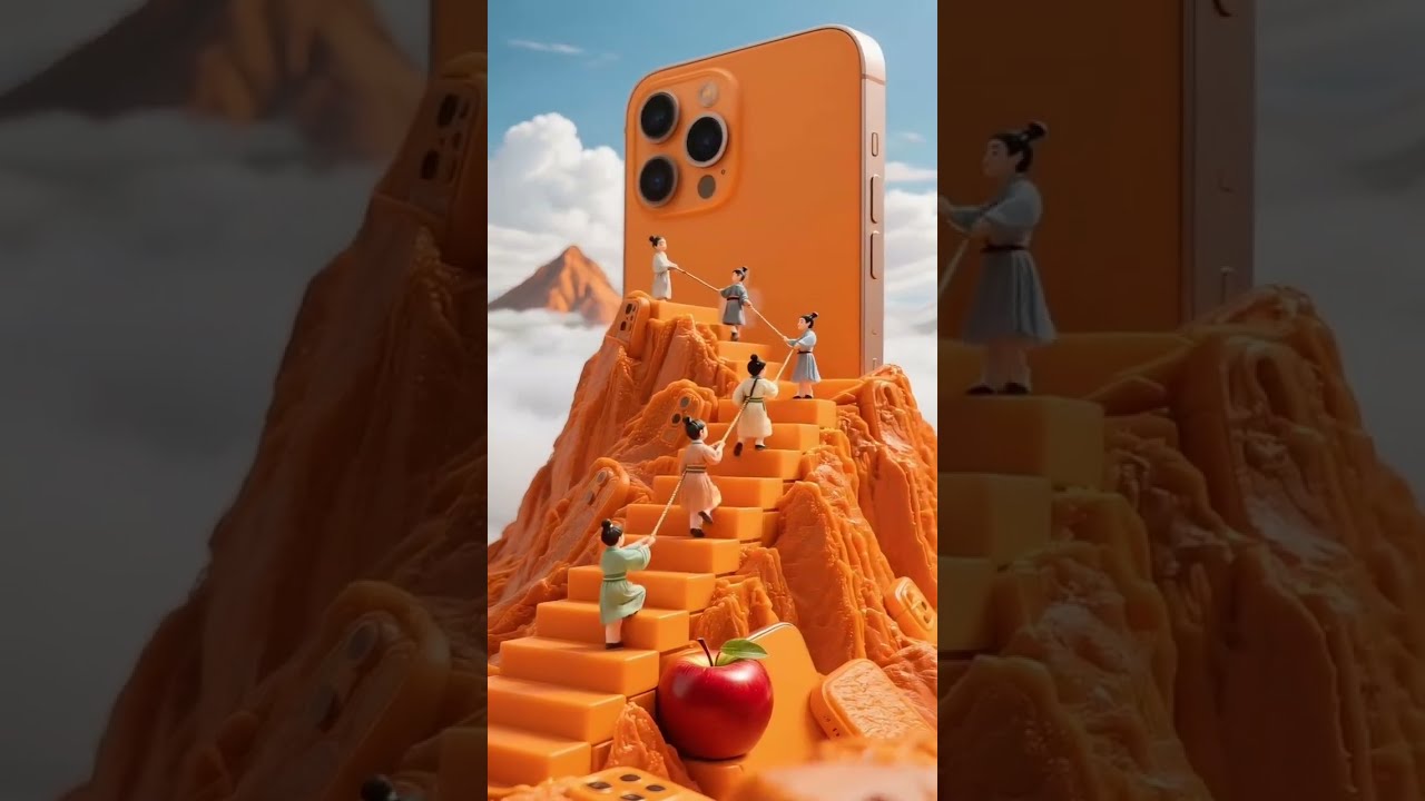 Miniature iPhone World | Tiny Tech Fantasy📱🌍