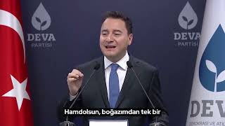 Ali Babacan'dan Cumhurbaşkanı Erdoğan'a \