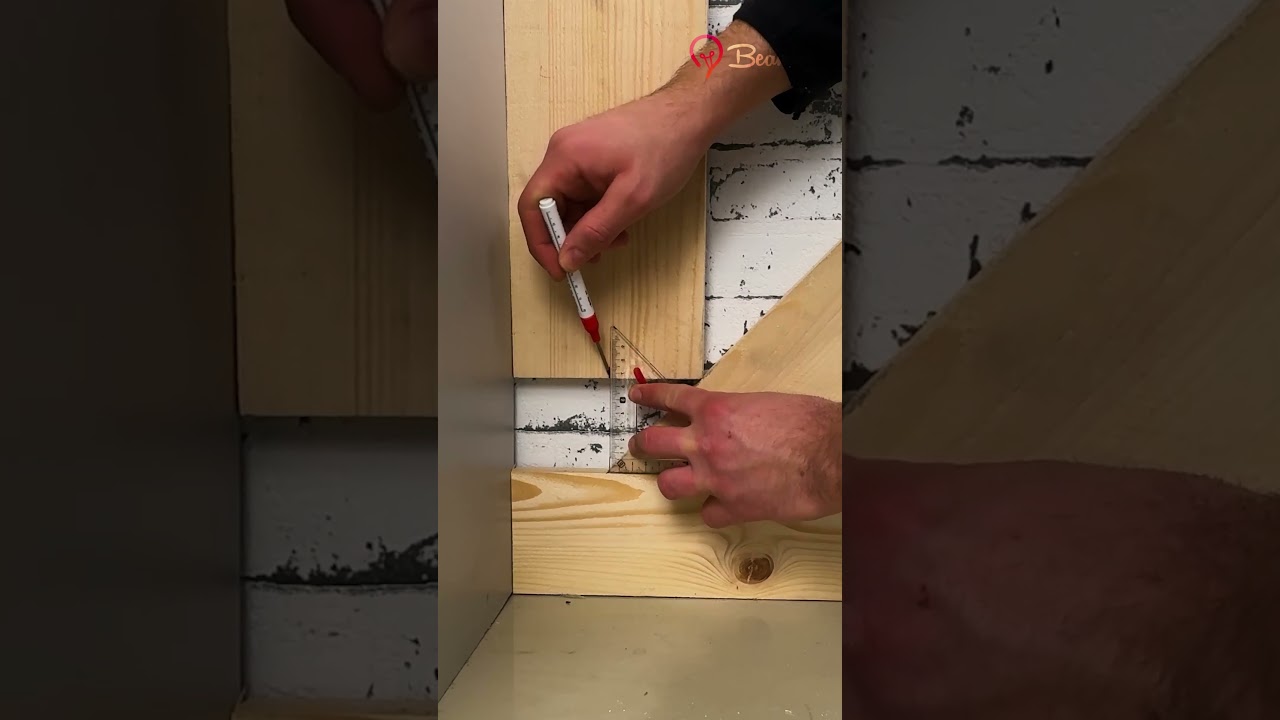 Perfect wood corner cut method ✨ 
