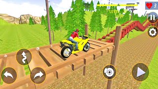 Jungle Bike Adventure Race - Level 35 to 38 Game || Motor Bike Racer Jump Stunt Race 3D screenshot 4