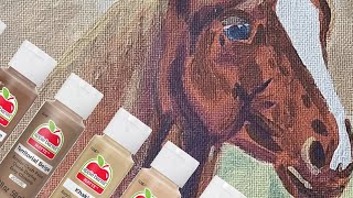 Painting a horse head