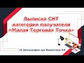 Выписка СНТ с категорией получателя Малая Торговая Точка (МТТ) в 1С