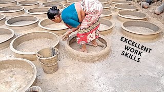 Amazing Primitive Skills of Village Potter. (Pottery Making With Clay)