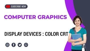 Color CRT Monitors|Display Devices |Beam penetration method|Shadow mask method|Computer Graphics|
