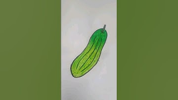 How to draw cucumber #shorts #shortsvideo #youtubeshorts #drawing #art #DrawingDen