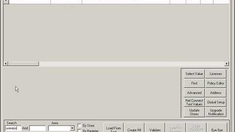 Initial setup in VRP (Visual Retail Plus)