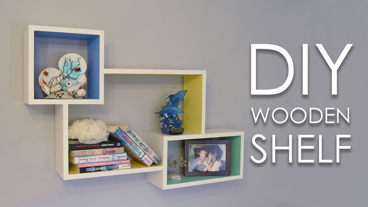 DIY Colorful Rectangular Wooden Wall Shelf - Creativity Hero