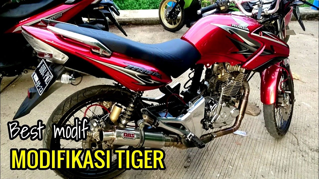 MODIFIKASI HONDA TIGER REVO WARNA MERAH MAROM YouTube