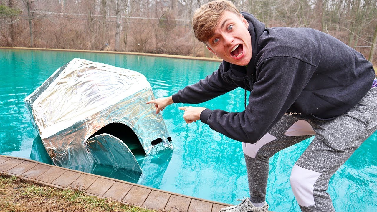 METAL BOX FORT ON WATER!! (SINK OR FLOAT?)