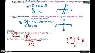 Unit 1 Lesson 2 - Perpendiculars and Bisectors
