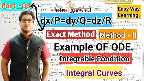 Examples Of ODE In More Than Two Variables l Simultaneous differential equations l