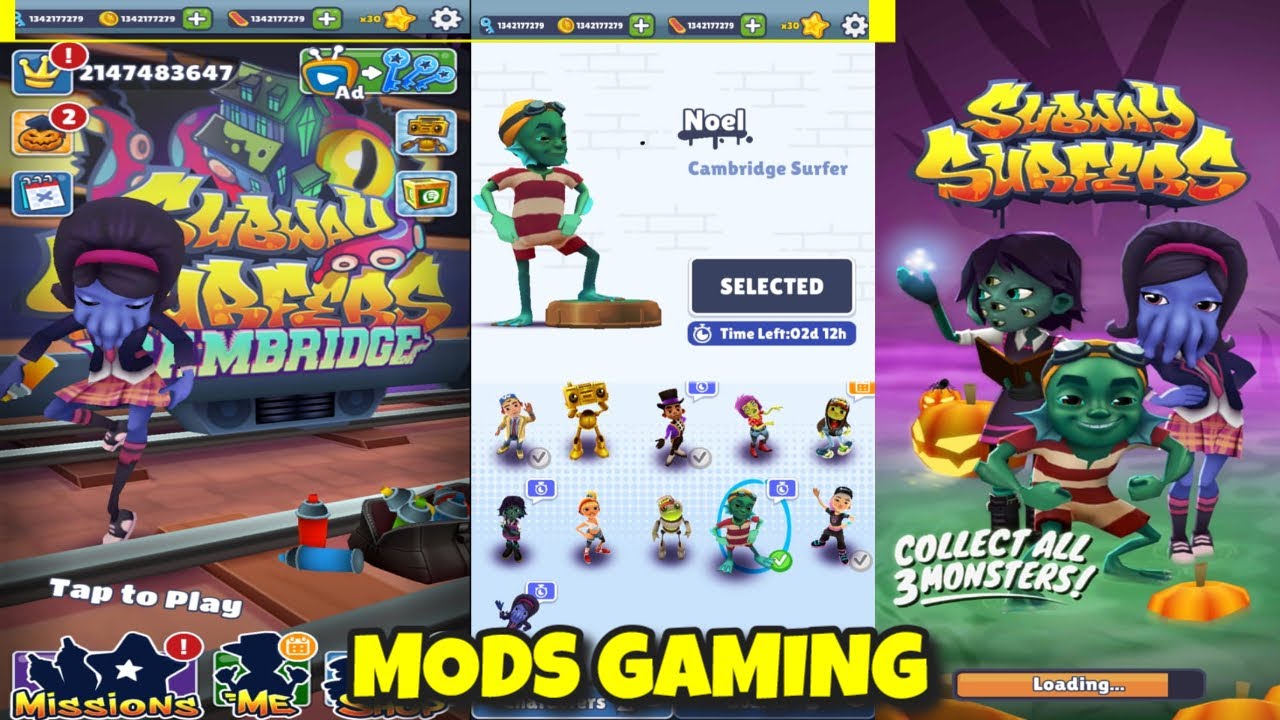 Subway Surfers MOD APK Unlimited Characters Jump Coins and Keys