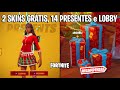 FORTNITE - 2 SKINS GRÁTIS, 14 PRESENTES e ANIMAÇÃO NATAL 2021?