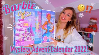 ASMR UNBOXING THE *NEW* MYSTERY WATER REVEAL BARBIE ADVENT CALENDAR 2022!😱🎅🏻🎀✨ (24 MYSTERY BOXES!🤫🎁)