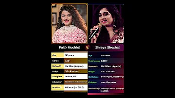 Palak Muchhal Vs Shreya Ghoshal Palakmuchhal Shreyaghoshal 