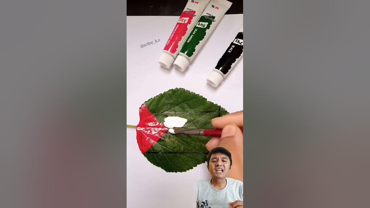 GAMBAR DI DAUN⁉️ #explore #music #makeuptutorial #رسم #shortvideo #like