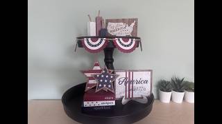 Patriotic Tiered Tray Decor | 13-Piece Vintage 4th of July Wooden Sign Set Review