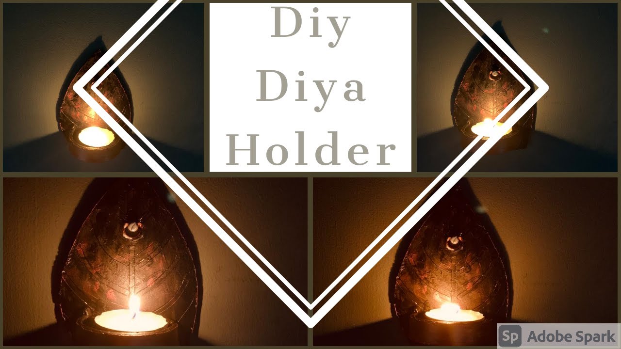 Diy Diya Holder / Diya Holder Tutorial / Polymer Clay Diy / Clay Leaf Decor