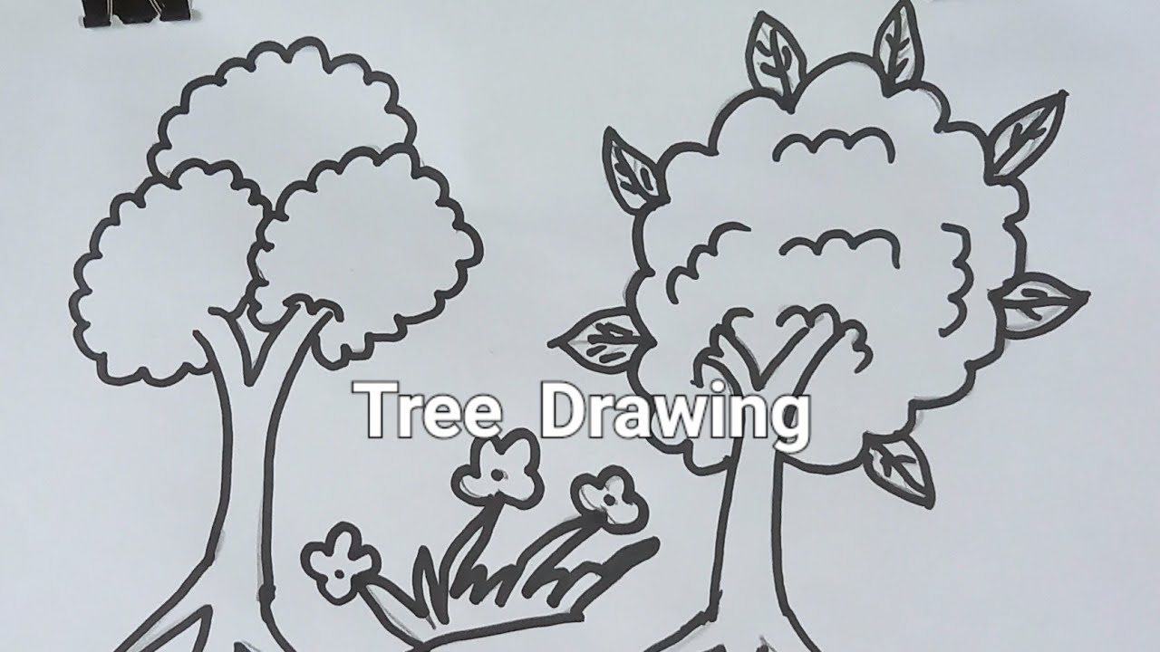 how to draw a tree step by step ( very easy) || drawing || art video ...