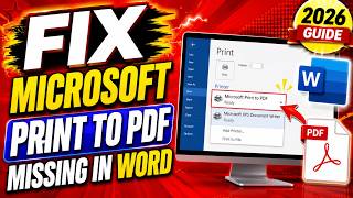 Microsoft Print to PDF Missing in Word on Windows 11 Fix It Fast! (2026)