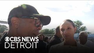 Mayor Mary Sheffield joins Detroit Police Chief Todd Bettison for Walk a Mile Wednesday