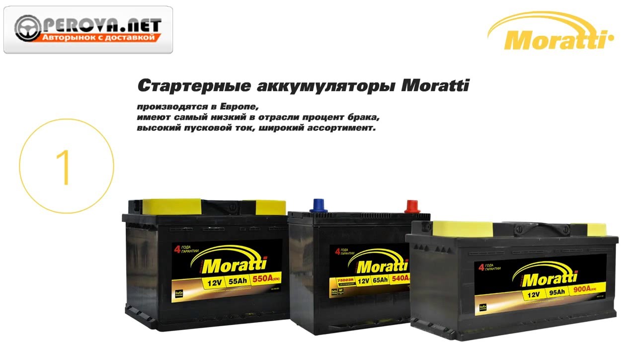 Аккумулятор moratti 55а ч