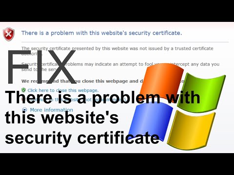 How to fix certificate issues on Windows XP / Vista / 2000
