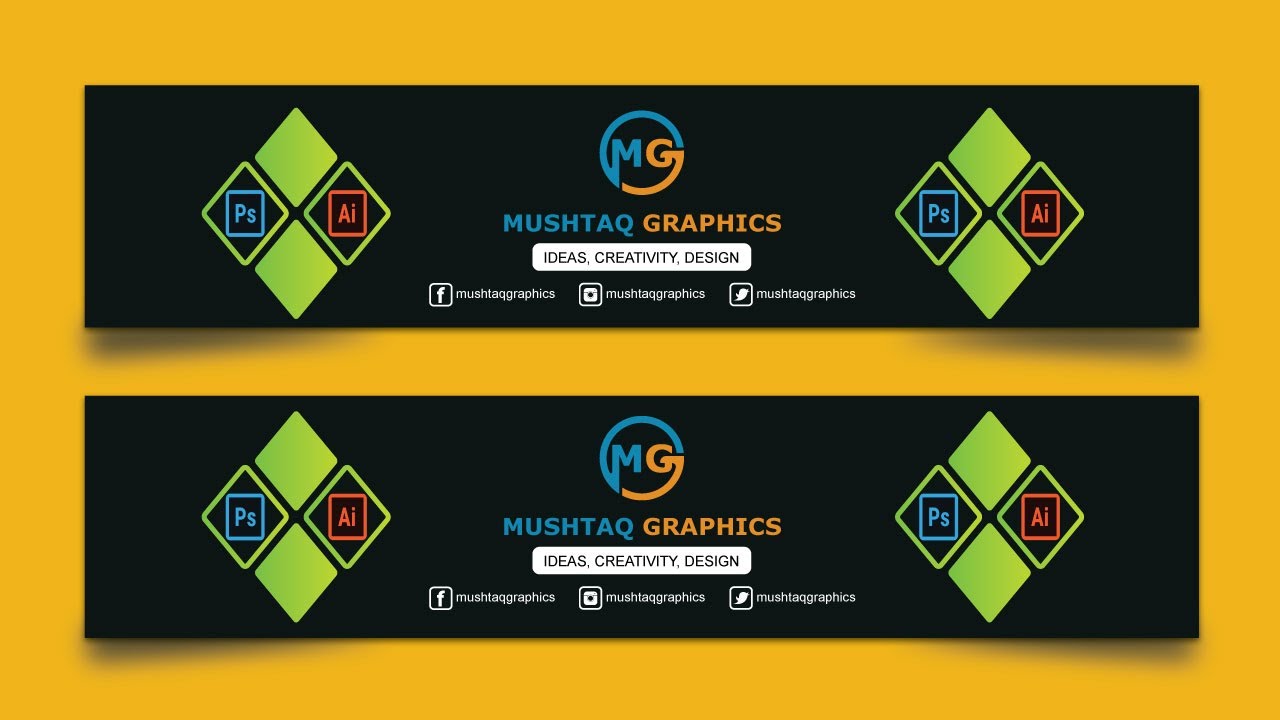 How to Make a YouTube Banner | YouTube Channel Art Tutorial | Illustrator Tutorial