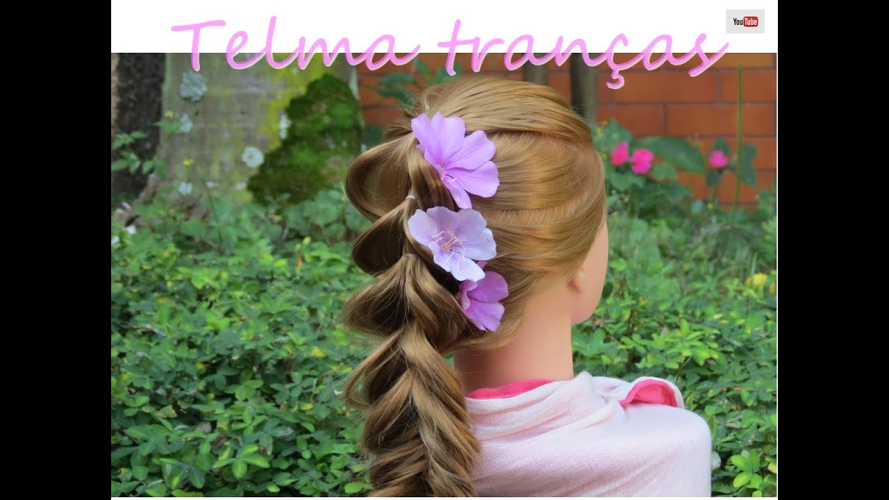 Trança Ciclame, trança embutida fácil, Французская коса - Telma tranças