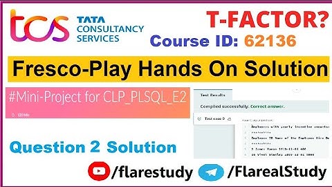 62136 Question 2 |Calculating bonus based on experience Hands-on | Fresco Play Handson Solution #tcs