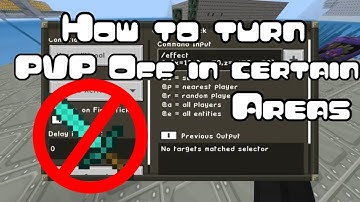 Minecraft Tutorial - How to Disable PvP in certain areas in Minecraft Bedrock