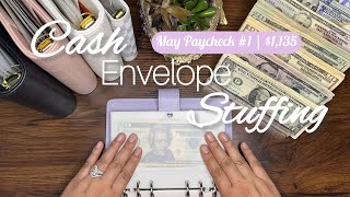 $1,135 Cash Envelope Stuffing | May 2024 | SAVINGS STRATEGY  Sinking funds  #cashstuffing #savings