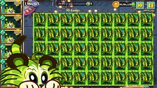 PvZ 2 9.4.1 Tiger Grass and All Plants vs 999 Grinderhead Zombie - New Update, New Zombie