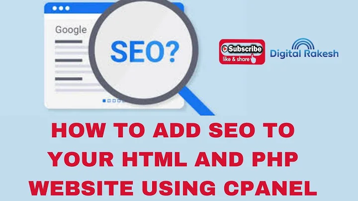 How to add seo on page to your html and php website using cPanel 2020 || Digital rakesh