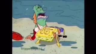 Fish cries to Spongebob's death