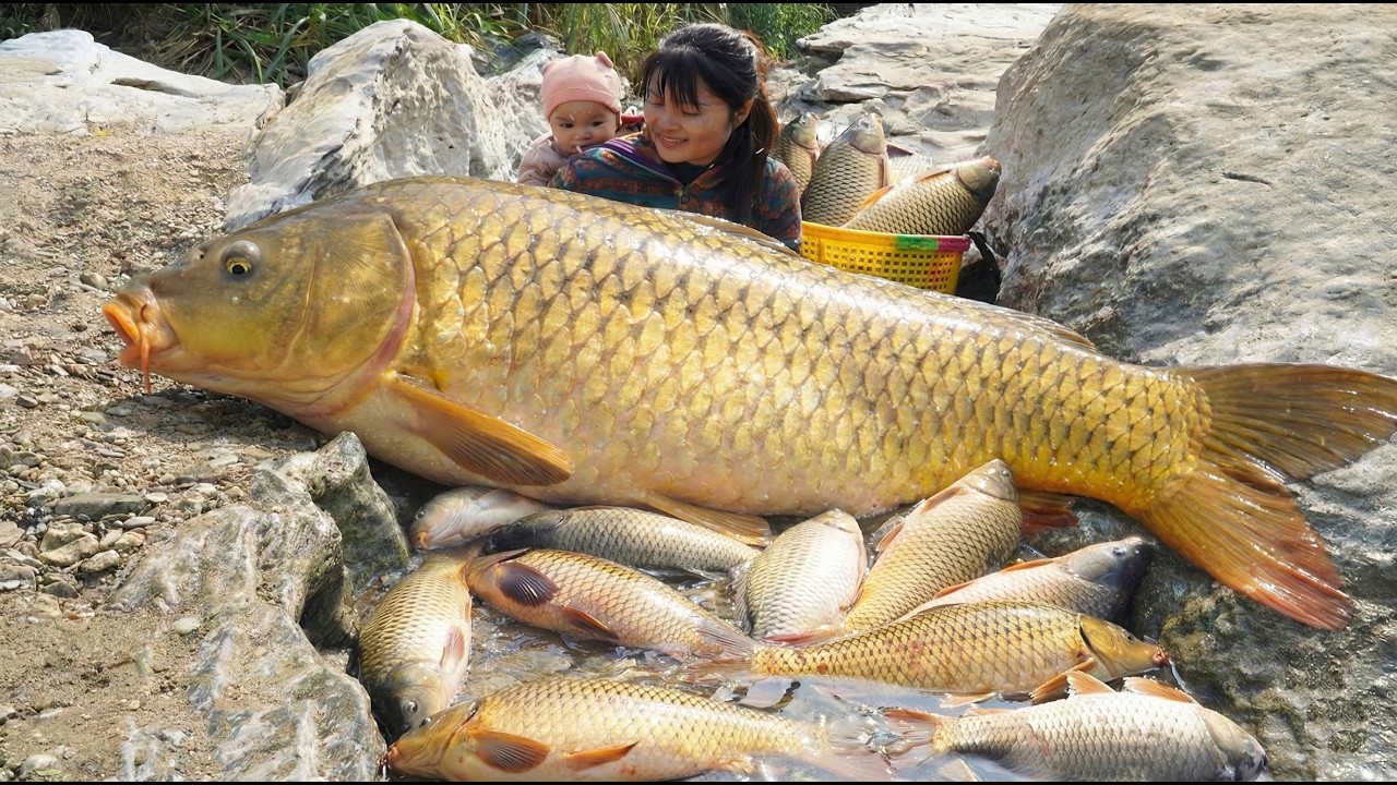 Ловля гигантских карпов в пещере — испытание на выживание в одиночку.