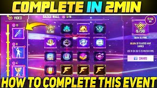 HOW TO COMPLETE MASTER SHOWCASE EVENT IN FREEFIRE FREEFIRE NEW EVENT MASTER SHOWCASE FREEFIRE