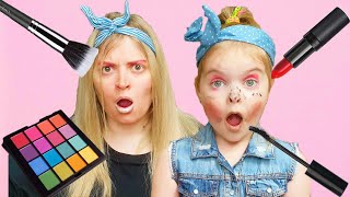 Lera vs Mom! Cosmetics On the contrary Challenge! New video Lera Boo