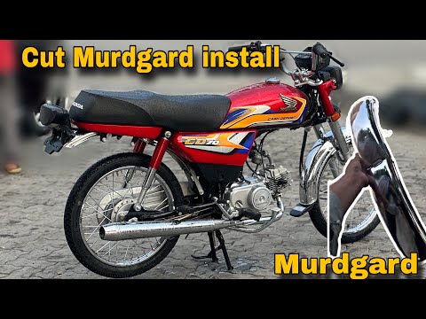 Cut Murdgard install  || complete fitting || cut Murdgard for Honda CD 70 |