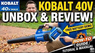 Kobalt 40 Volt Electric Leaf Blower Unboxing and Review. How To Guide, Instruction Manual, Tutorial