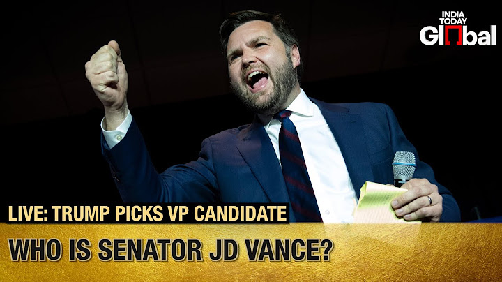 LIVE : J.D Vance Former Trump Critic Becomes Trump's Pick for Vice-President in 2024 US Elections