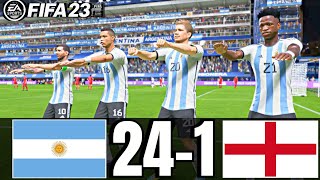 FIFA 23 - MESSI, RONALDO, MBAPPE, NEYMAR, ALL STARS | ARGENTINA 24 - 1 ENGLAND