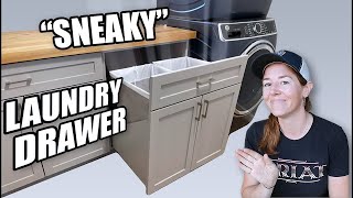 Hide Your Dirty Laundry | A Giant Drawer for Laundry Baskets