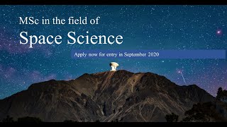 Webinar on MSc in the field of Space Science