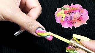 Neon Marble ArtInk Gel-X Design screenshot 5