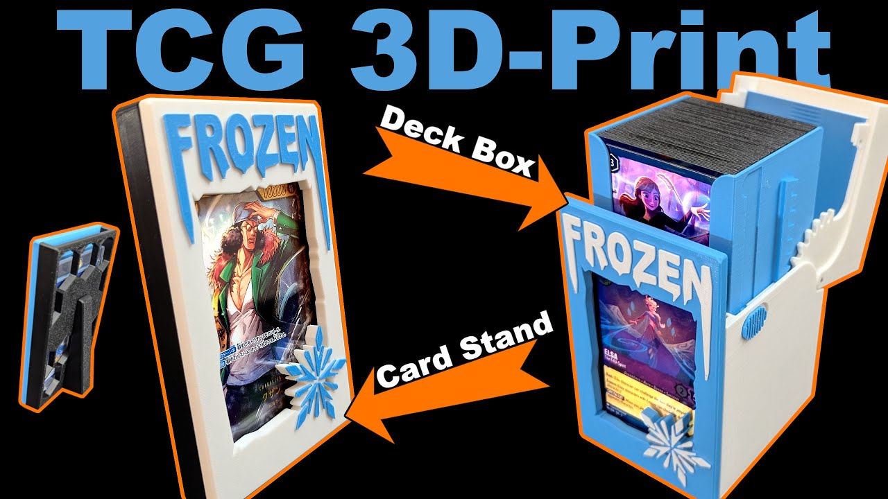 3D print ❄️Frozen Design for TCG Deck Box & Card Stand! ❄️