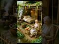 🌳☘️🍀Grandma Reading a Book | Peaceful Village Life Moment🪴🍀🍀 #grandmalife #peacefulvillage #shorts