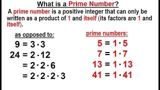 Algebra - Ch. 6: Factoring (4 of 55) What is a Prime Number?